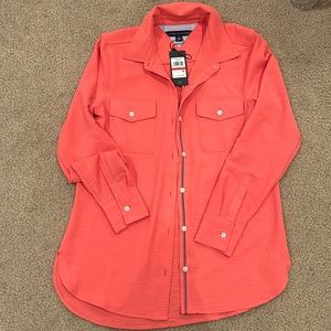 NWT Tommy Hilfiger Coral Button Down Size XS